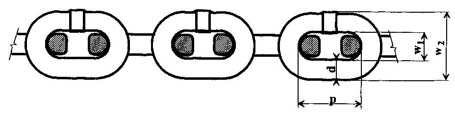 Řetěz zkoušený D profil, třída 8 (lesklý), PN 15-00, rozměr 7x28