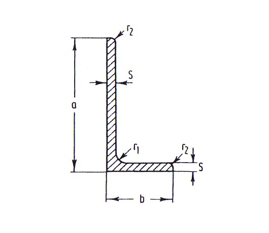 Profil nerovnoramenný L z konstrukční oceli válcované za tepla, EN 10056, L 130x90x12
