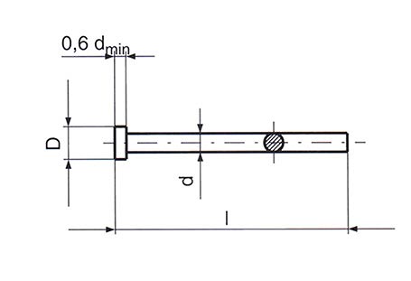 Pískováček, ČSN 02 2821, bez povrchové úpravy, rozměr 1,6x80
