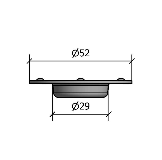 Úchyt k podlahovým roštům DIN 24537, pozinkovaný (komplet – M 8x70, horní díl: talíř)