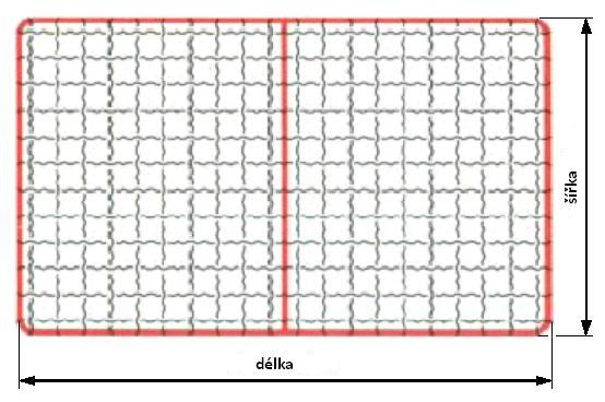 Plotový rám - základní nátěr, vypletený žebírkovým pletivem pozinkovaným, rozměr 30x2,8x1000x2000